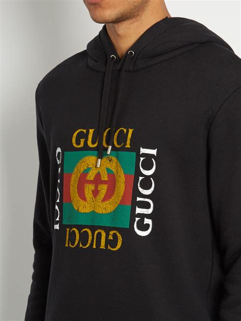 black and gold gucci hoodie|black Gucci hoodie men.